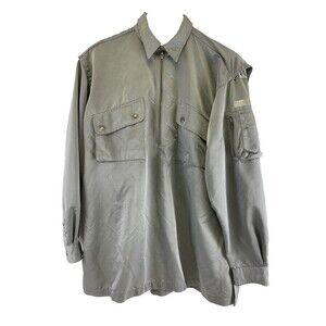 Polo Sport Ralph Lauren Pilot Pullover Jacket Silver Half Zip Collar Mens Large